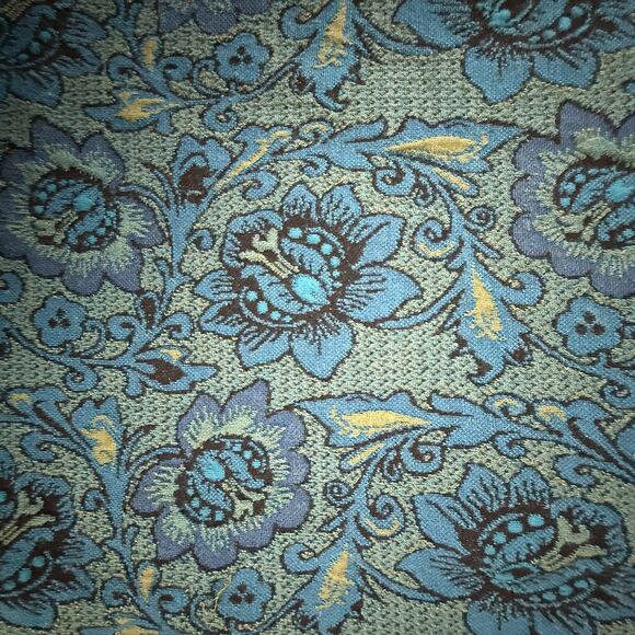 J. Jill XS Petite Floral Jacquard Pencil Skirt Teal Blue Green Tapestry Style - Picture 4 of 6